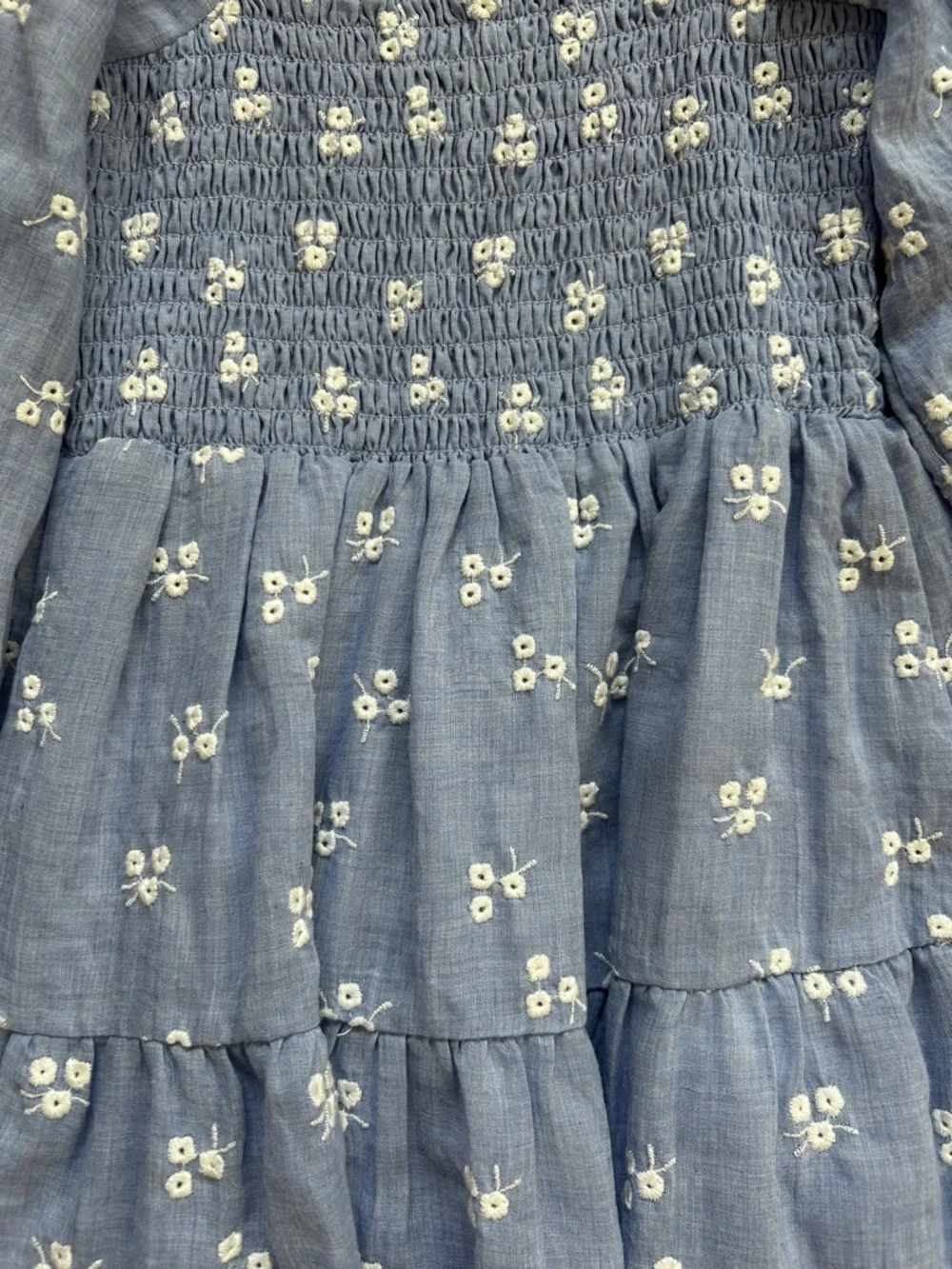Altar’d State Blue Floral Long Sleeve Dress - Picture 4 of 5